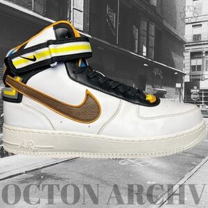 Size 12 Riccardo Tisci x Nike Air Force 1 Mid SP 'White Baroque Brown' Pre-owned